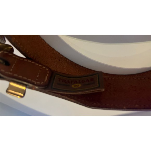 TRAFALGAR Latico Leather Western Belt w/ Brass Buckle & Tip Size 36 - Picture 7 of 14
